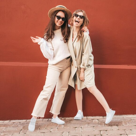 Women White Running Tennis Walking Lightweight Shoes Slip On Workout Sneakers - Picture 7 of 7